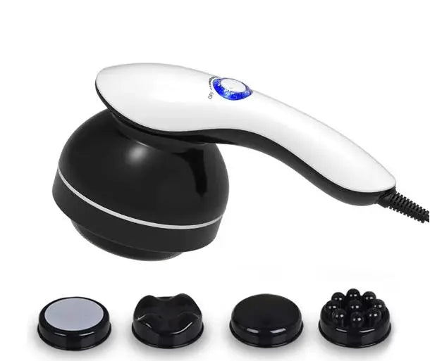 NEW Антицеллюлитный массажер Body Massage, 4 насадки / Вибромассажер с ИК подогревом / Массажер для тела