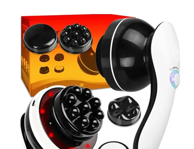 NEW Антицеллюлитный массажер Body Massage, 4 насадки / Вибромассажер с ИК подогревом / Массажер для тела