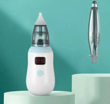 Аспиратор детский аккумуляторный 2-в-1 BABY NOSE с LED-дисплеем и регулятором мощности (WO-19)