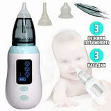Аспиратор детский аккумуляторный 2-в-1 BABY NOSE с LED-дисплеем и регулятором мощности (WO-19)