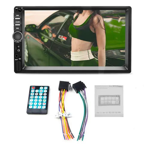 Универсальная автомагнитола 2 Din сенсорная, Bluetooth AMP 7018B, с пультом в комплекте