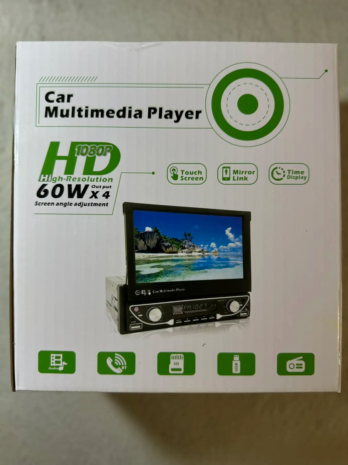 Автомагнитола 7-дюйм.HD авто.радио MP5-плеер, FM, AM, RDS, Bluetooth и телефонной связи с дистанционным управлением