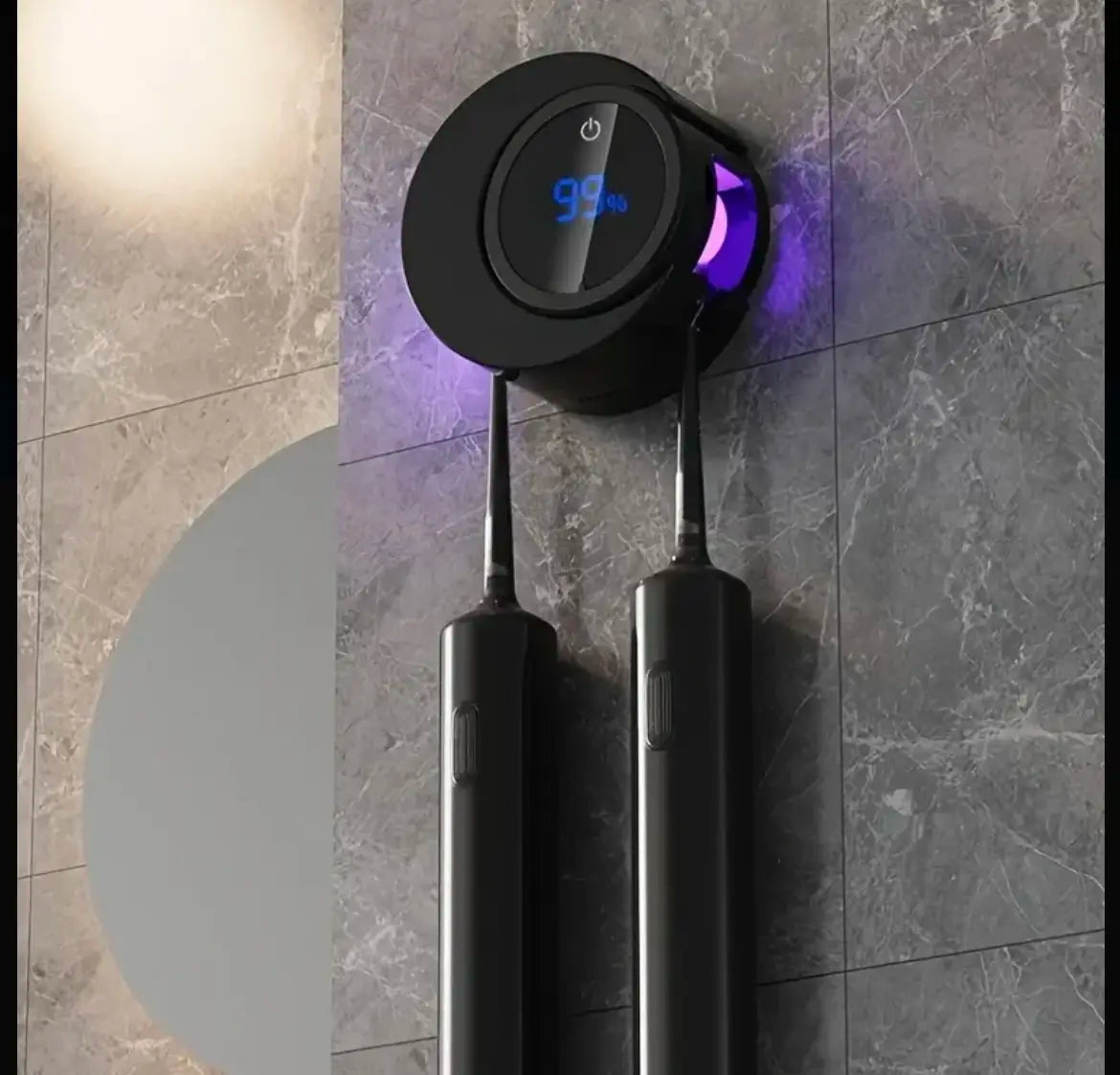 Автоматический настенный держатель-стерилизатор для зубных щеток с УФ-дезинфекцией, стерилизатор с дисплеем