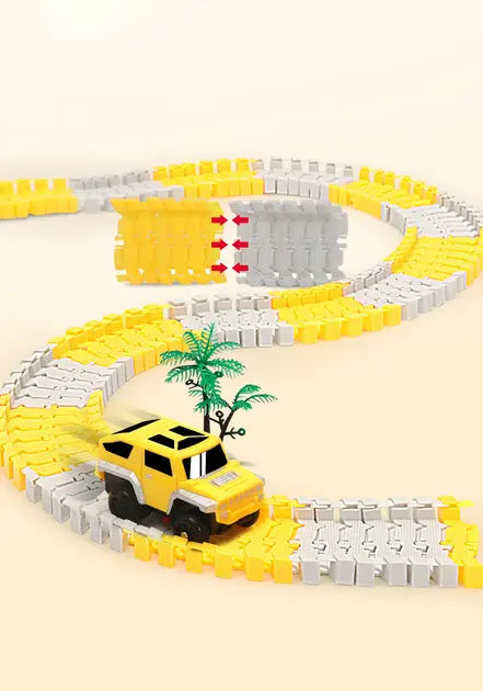Автомобильный трек Дорожные работы, 333 детали, машинка на батарейке