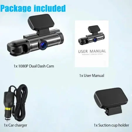 Автомобильный видеорегистратор M8 3,16-дюймовый экран Full HD 1080P с двумя камерами