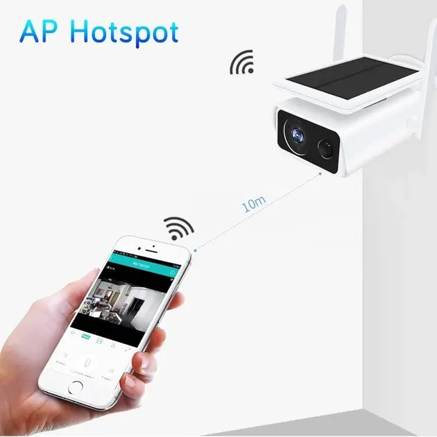 Автономная камера видеонаблюдения уличная беспроводная для наружного видеонаблюдения на солнечной батарее IP Solar WIFI Camera