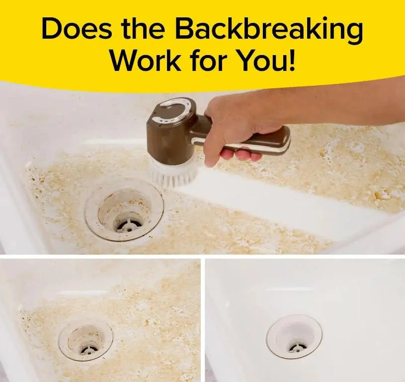 Беспроводная электрическая щетка для уборки и мойки посуды с 5 сменными насадками, USB зарядка