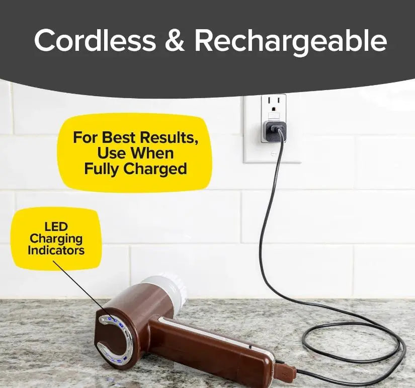 Беспроводная электрическая щетка для уборки и мойки посуды с 5 сменными насадками, USB зарядка