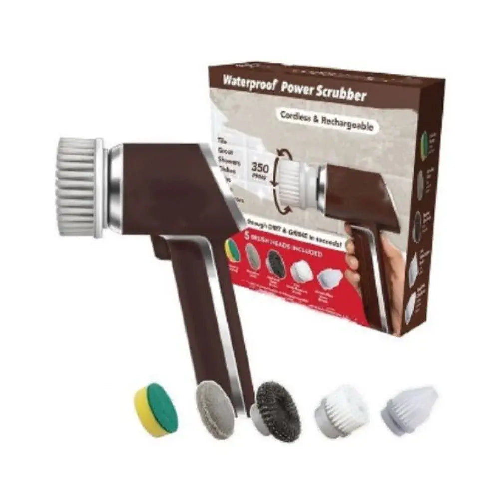 Беспроводная электрическая щетка для уборки и мойки посуды с 5 сменными насадками, USB зарядка