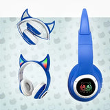 Беспроводные детские Наушники с Ушками с подсветкой с MicroSD Ear STN-25 Bluetooth