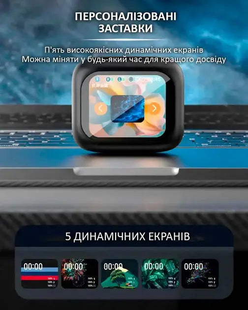 Беспроводные наушники LX-10 TWS Earbuds с LED дисплеем, Bluetooth 5.4, ANC+ENC, 320mAh Black