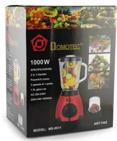 Блендер Domotec MS 6611 Красный 1000w