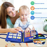 Бизиборд - тактильная мягкая книга для детей / развивающая интерактивная бизи-книга в виде сумочки, монтессоре