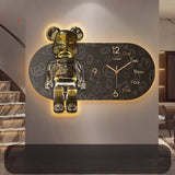 Часы настенные овальные "Мишка" с LED подсветкой (NCH-40-60)