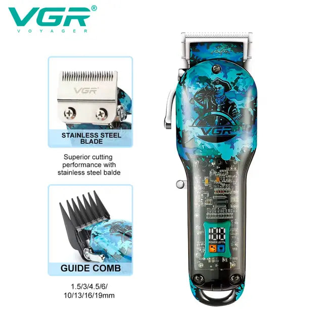 Профессиональный набор 3в1 VGR V-645 триммер, машинка для стрижки волос и электробритва