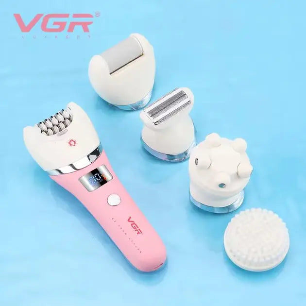 Многофункциональный аккумуляторный эпилятор с подсветкой VGR V-759 5в1 женская электробритва