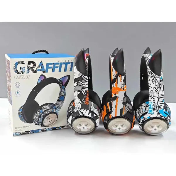 Наушники накладные беспроводные AKZ-37 с LED