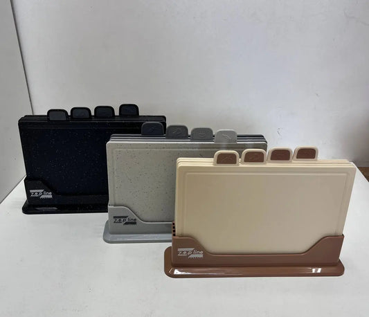 Кухонный набор досок Zepline ZP-00220 5 предметов с подставкой черный