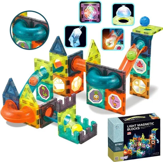 Магнитный конструктор Woopie Light Magnetic Blocks G025/110 деталей