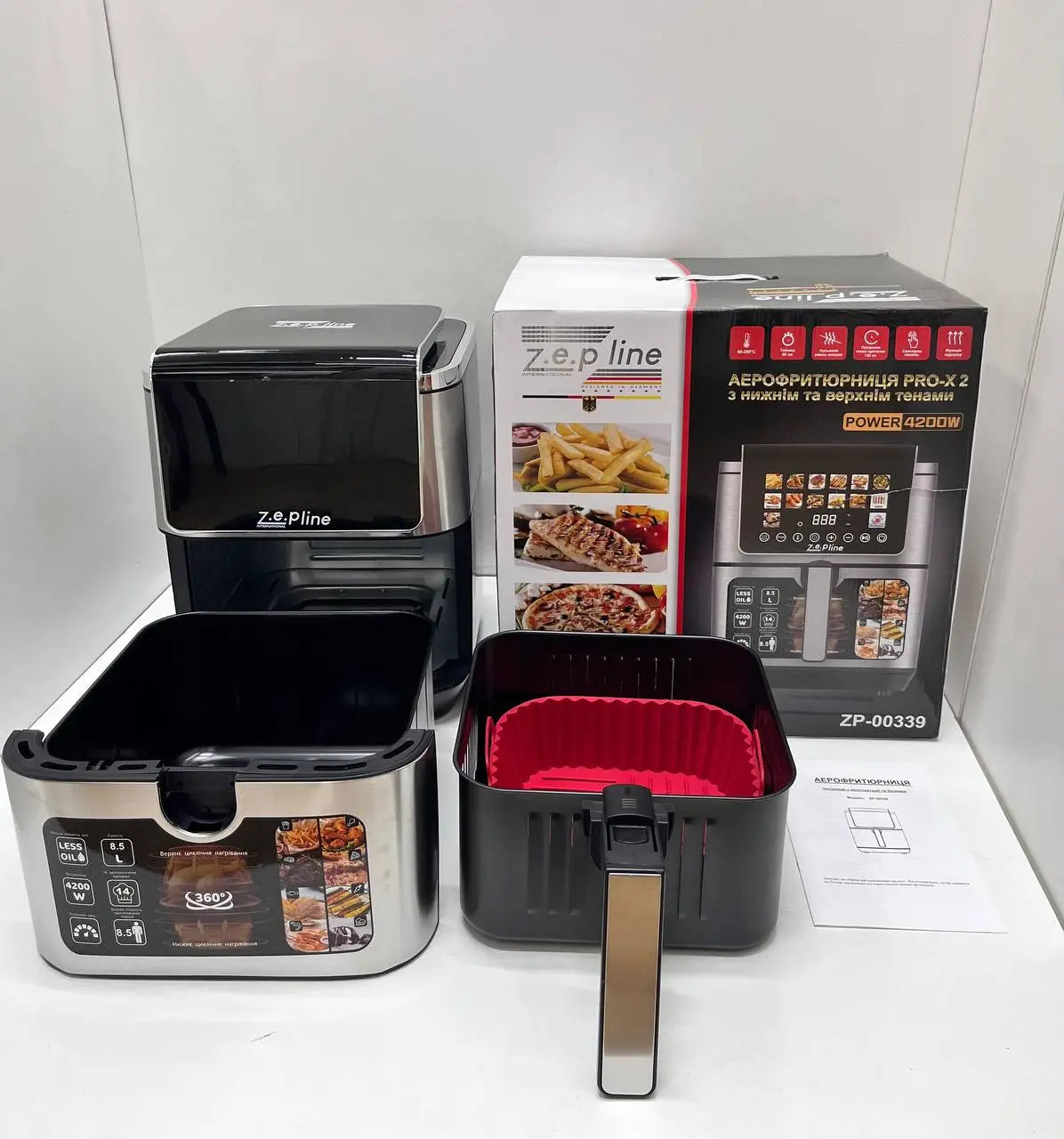 Фритюрница 13 л с двумя тенами 4200 Вт. Zepline ZP-00339 на 14 программ