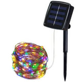 Уличная гирлянда с солнечной панелью / Светодиодные гирлянды с RGB подсветкой 10м 100LED (SFK-15)