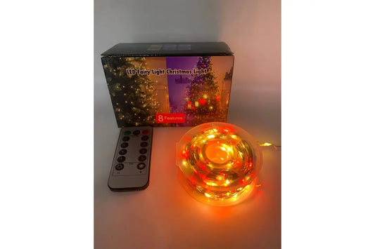 Гирлянда нить Роса от USB, 50м, 500LED  МУЛЬТИК / Светодиодная новогодняя гирлянда