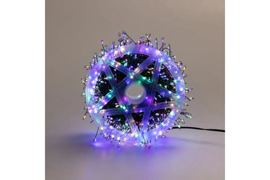 Гирлянда роса на катушке 100 м мишура на елку 2500 led МУЛЬТИК