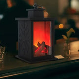 Декоративная лампа с эффектом пламени, размер 14×14×24,5 см