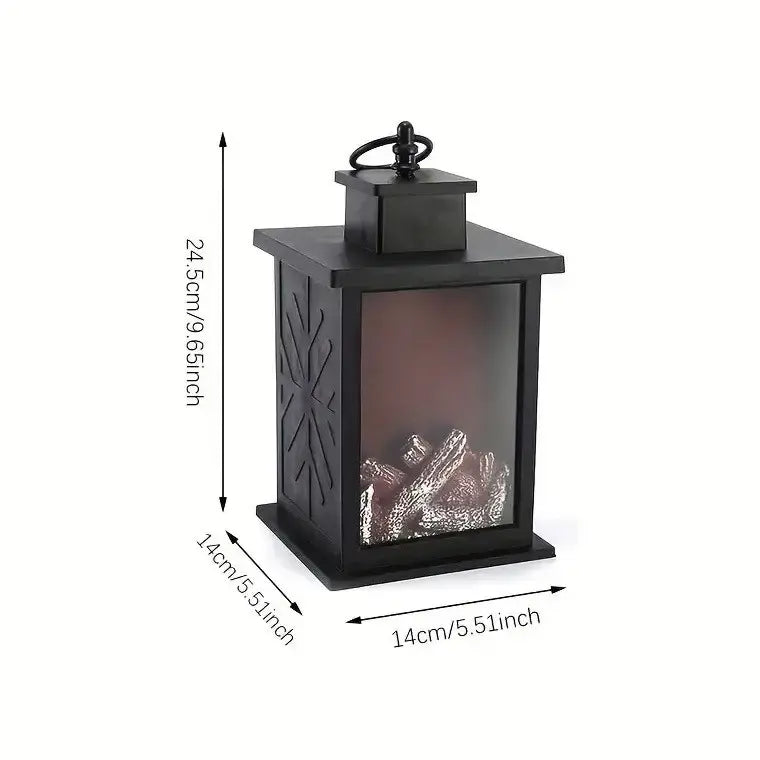 Декоративная лампа с эффектом пламени, размер 14×14×24,5 см