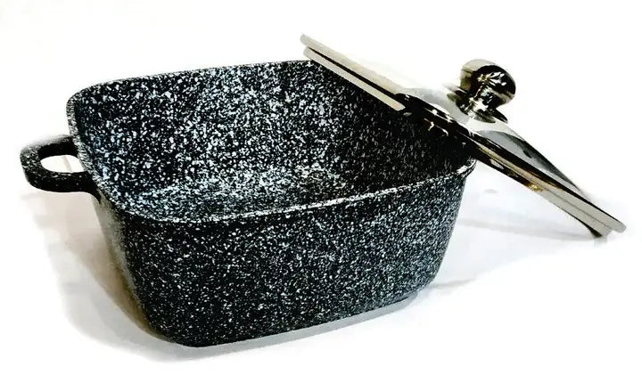 Кастрюля казан с крышкой Benson BN-361 из литого алюминия 3 л Черный (BN-361)