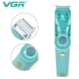 Бесшумная машинка для стрижки детей и младенцев VGR Baby V-151, Беспроводной триммер 3 насадки с вытяжкой