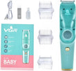 Бесшумная машинка для стрижки детей и младенцев VGR Baby V-151, Беспроводной триммер 3 насадки с вытяжкой