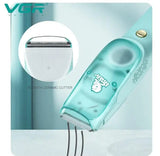 Бесшумная машинка для стрижки детей и младенцев VGR Baby V-151, Беспроводной триммер 3 насадки с вытяжкой