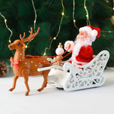 Музыкальная игрушка "Санта Клаус с оленем на санях"