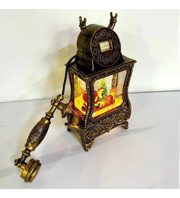 Новогодний фонарь с Санта-Клаусом в форме старинного телефона 814