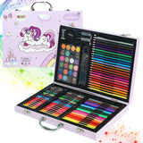 Набор для рисования в кейсе 128 предметов Розовый