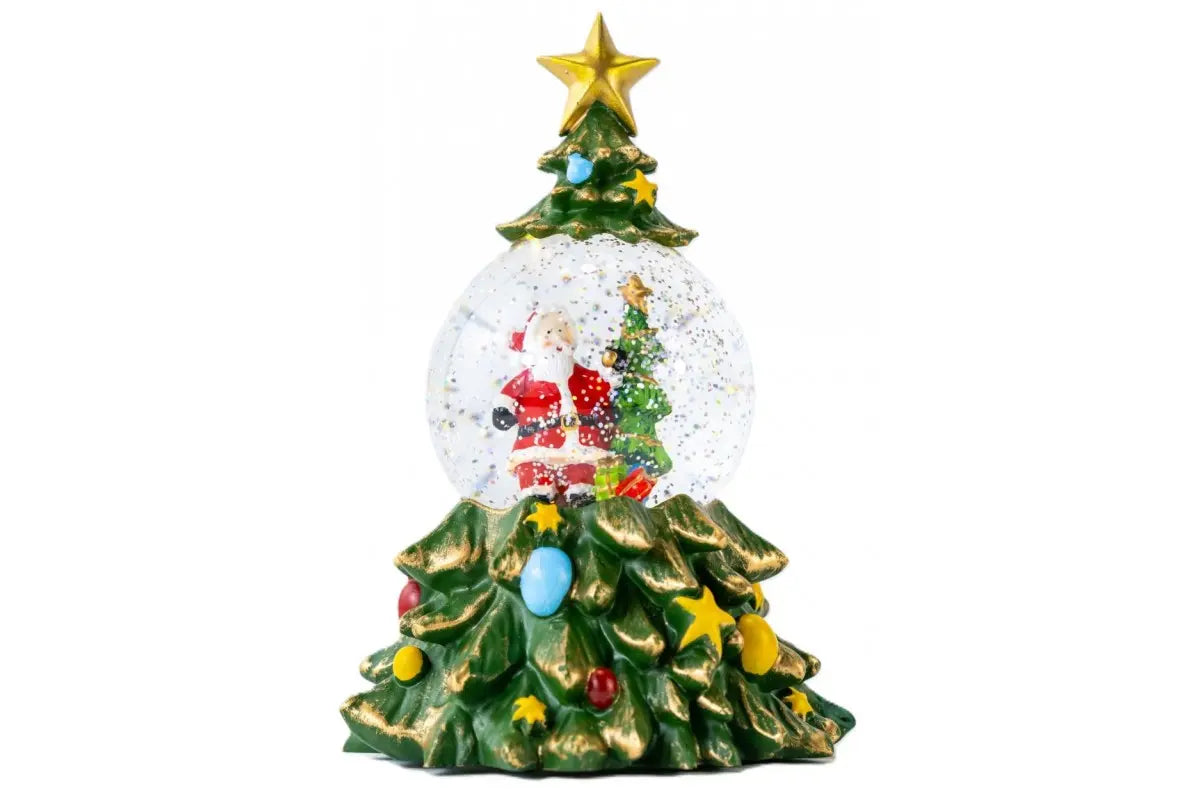 Музыкальный снежный шар-ночник "Елка" 15*15*23см LED, 5 Мелодий (XHF-8001)