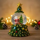 Музыкальный снежный шар-ночник "Елка" 15*15*23см LED, 5 Мелодий (XHF-8001)