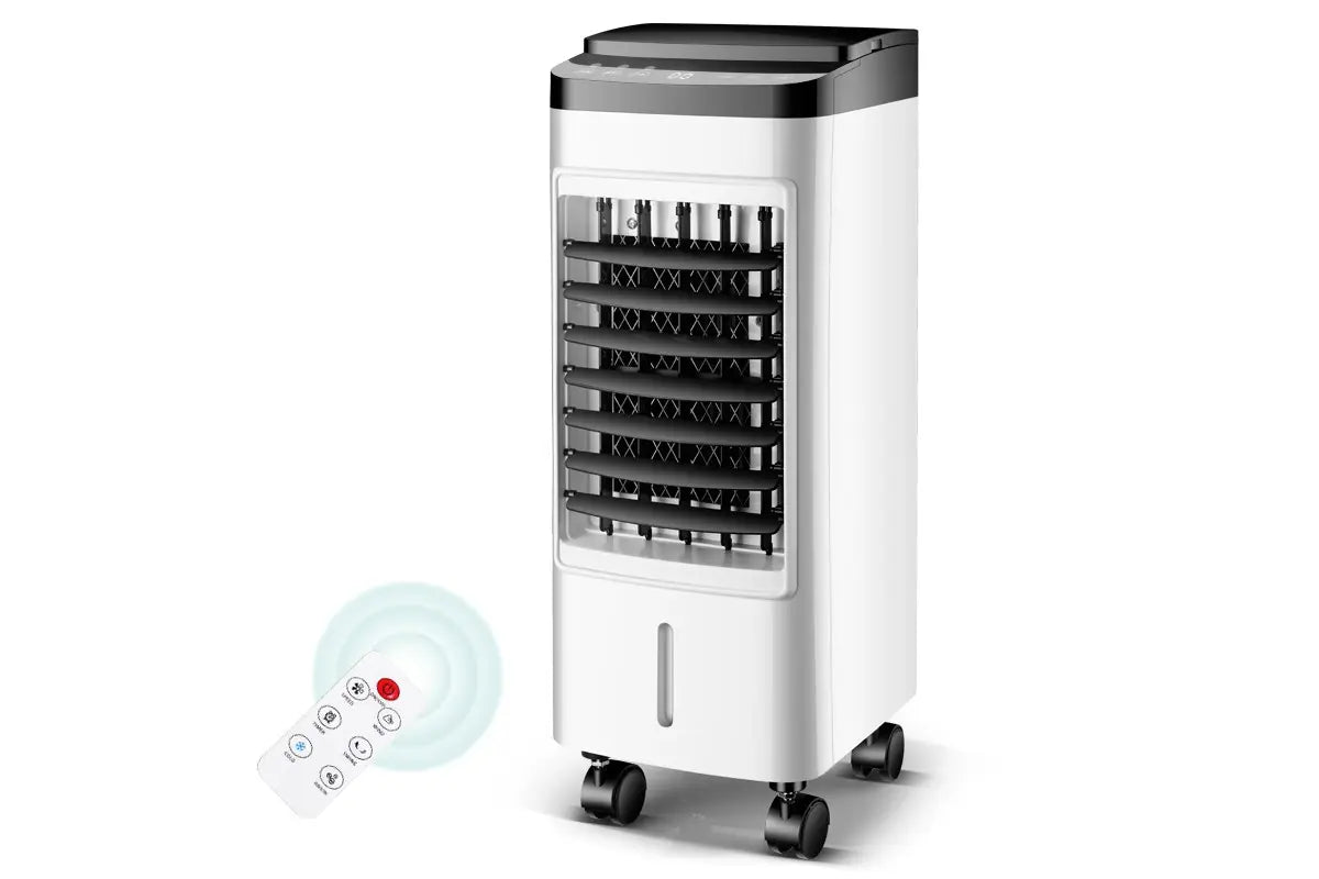 Охладитель воздуха Germatic SK-001J, (120W, сенсорные кнопки, пульт, экран, колеса, автовращение, емкость - 5,5л, 2 контейнера для льда)