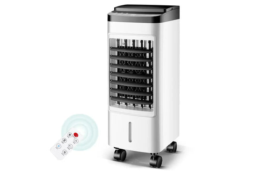 Охладитель воздуха Germatic SK-001J, (120W, сенсорные кнопки, пульт, экран, колеса, автовращение, емкость - 5,5л, 2 контейнера для льда)