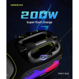 Беспроводная Bluetooth колонка HOPESTAR PARTYBOX, 120 ВТ с двумя микрофонами