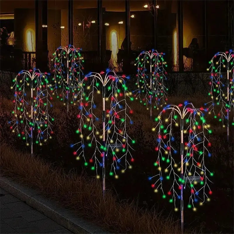 Садовый светильник "Ива" на солнечной батарее, комплект из 2х штук (SFK-46)