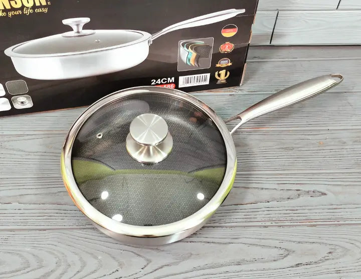 Cковорода глубокая Benson из нержавеющей стали 24см (BN-586)