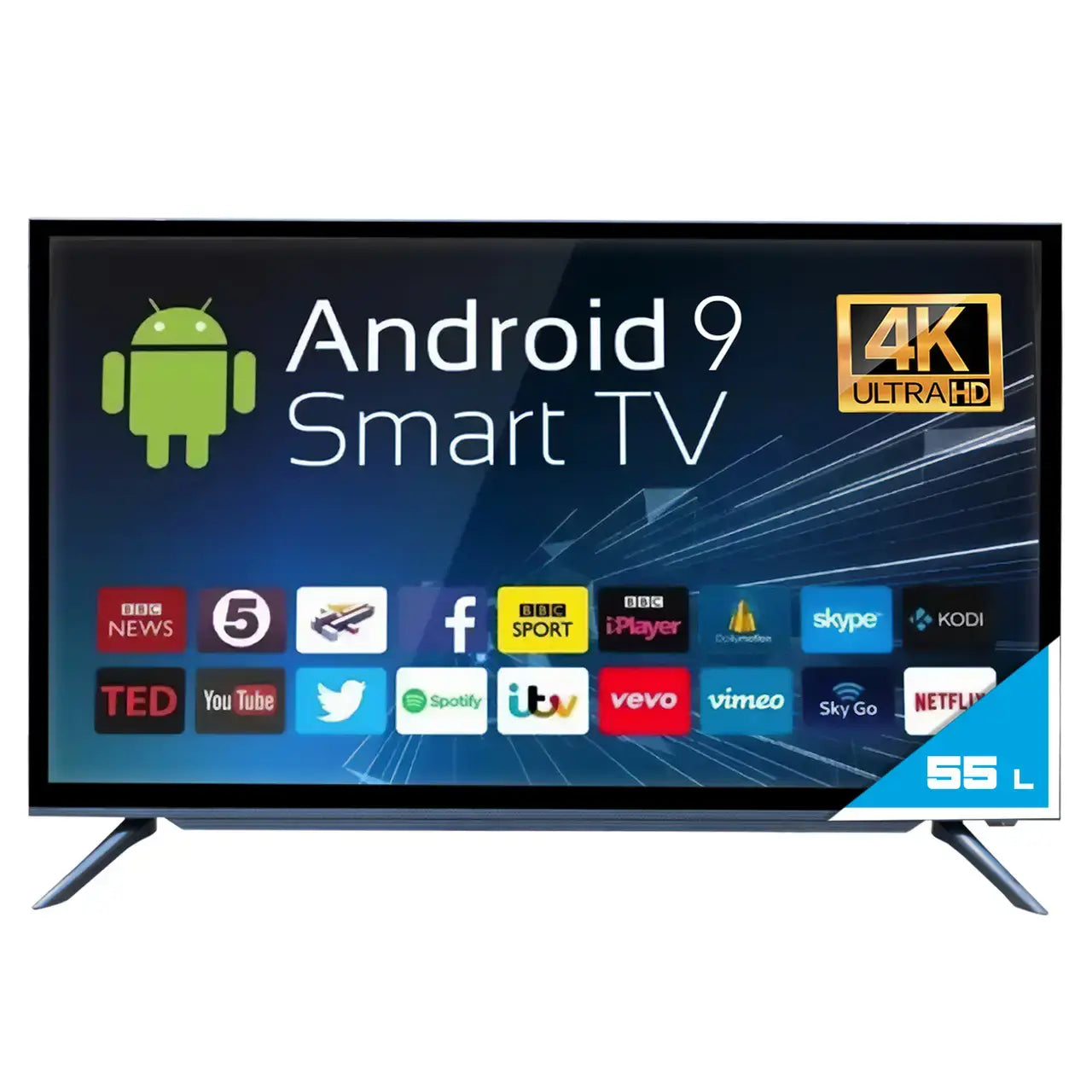 Телевизор Android TV 55" дюйма Android T2 FULL HD USB/HDMI wi-fi
