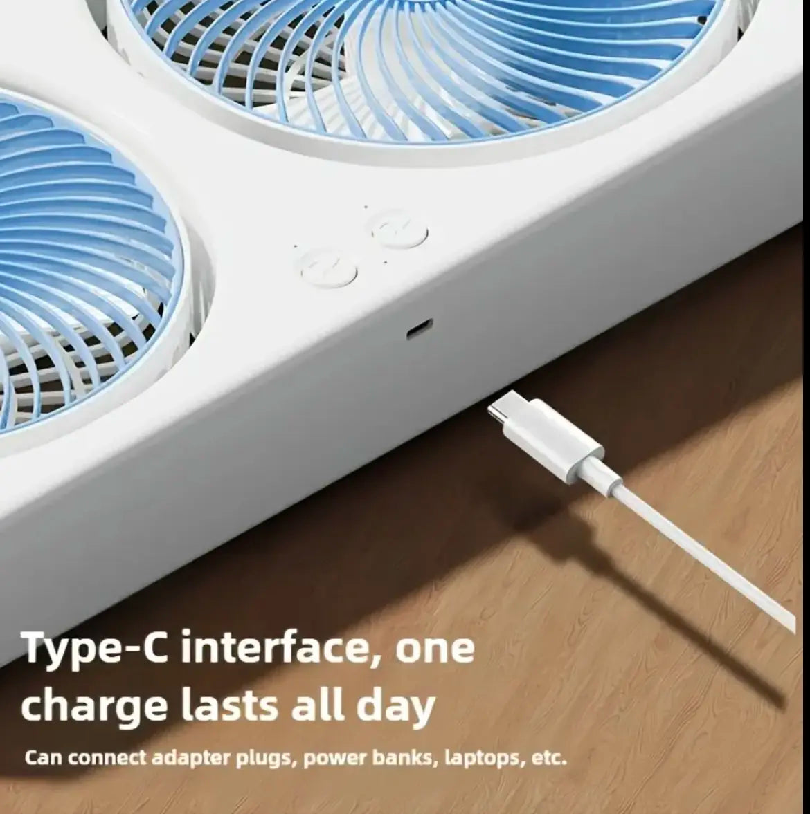 Компактный настольный вентилятор с двойным потоком воздуха и циркуляцией воздуха AND LY-879