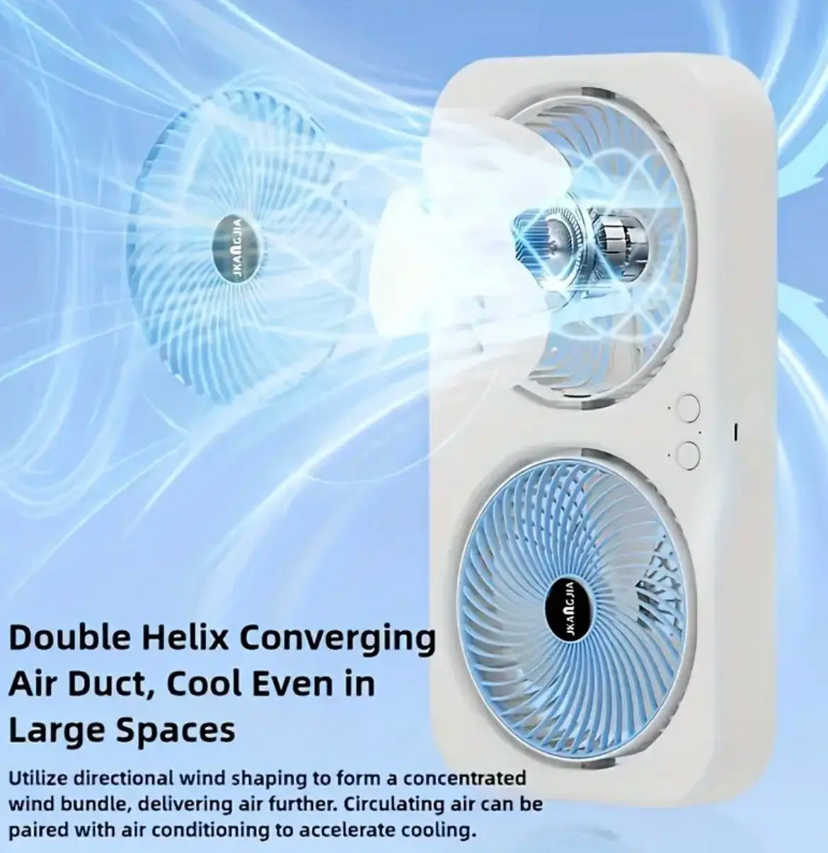 Компактный настольный вентилятор с двойным потоком воздуха и циркуляцией воздуха AND LY-879