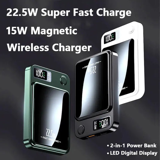 Power bank беспроводной XIYT Y211 / быстрая зарядка / Magsafe / Magnetic / 22.5W + 15W / 10000 mAh