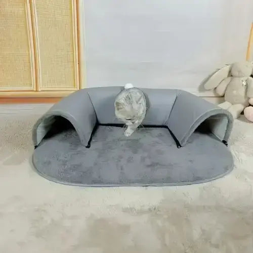 Игровой туннельный коврик Интерактивная игрушка игровой домик 2 в 1 Cat Bed