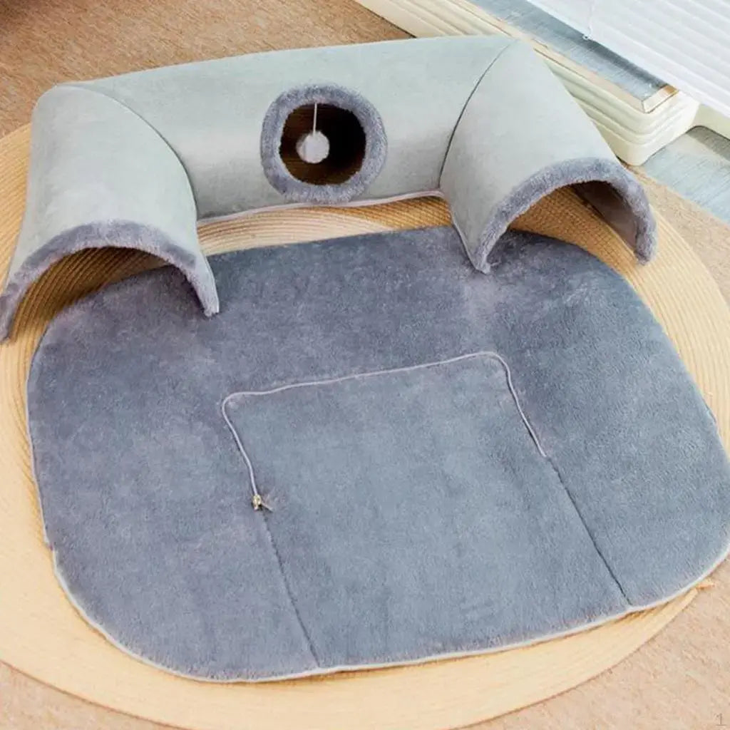 Игровой туннельный коврик Интерактивная игрушка игровой домик 2 в 1 Cat Bed