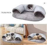 Игровой туннельный коврик Интерактивная игрушка игровой домик 2 в 1 Cat Bed